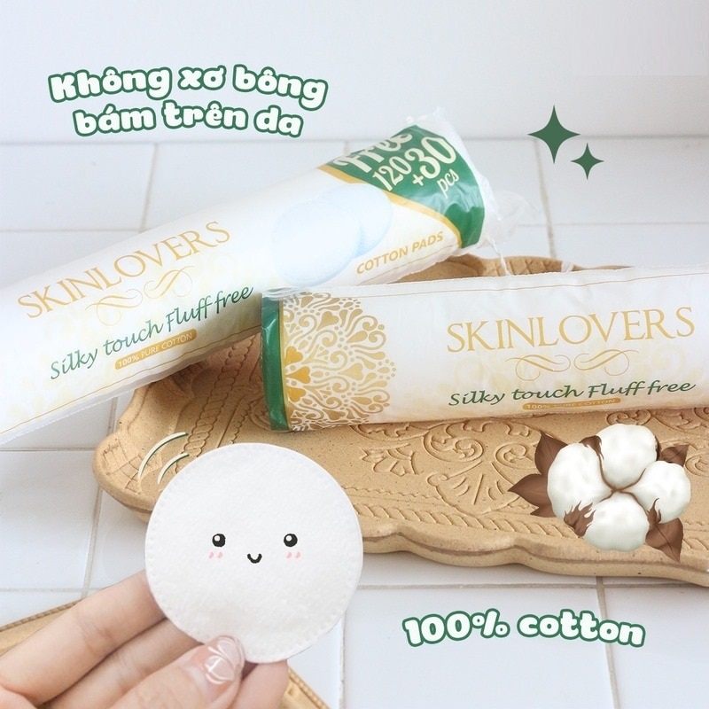Bông Tẩy Trang Skinlovers Cotton Pads 120+30 Miếng