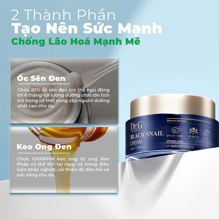 Kem Dưỡng Dr.G Săn Chắc Da Ngừa Lão Hóa Black Snail Cream 50ml