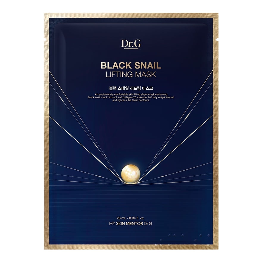Mặt Nạ Dr.G Cải Thiện Đàn Hồi và Cấp Ẩm Black SnailLiftingMask 28ml