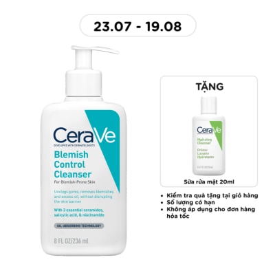 CERAVE - Sữa Rửa Mặt Cerave Cho Da Dầu Mụn Blemish Control Cleanser 236ml image