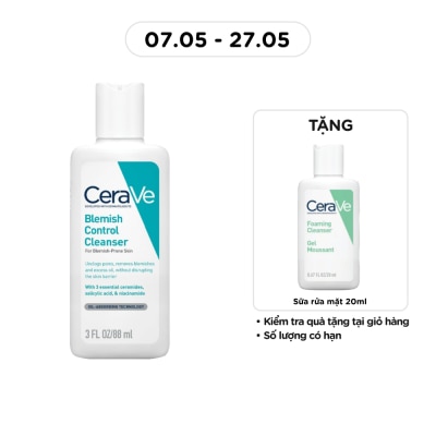 CERAVE - Sữa Rửa Mặt Cerave Cho Da Dầu Mụn Blemish Control Cleanser 88ml