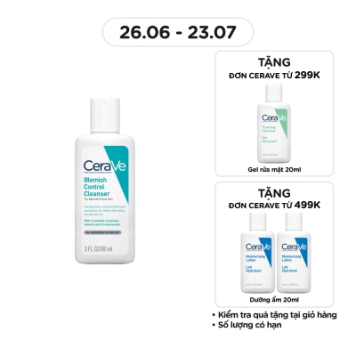 CERAVE Sữa Rửa Mặt Cerave Cho Da Dầu Mụn Blemish Control Cleanser 88ml