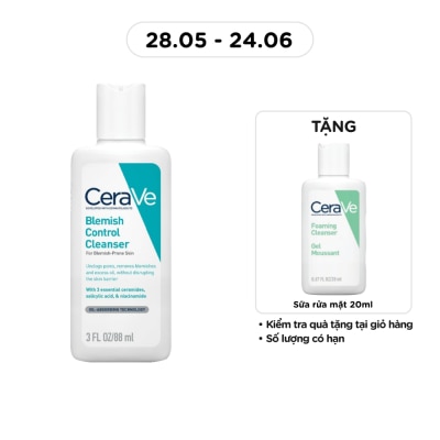 CERAVE - Sữa Rửa Mặt Cerave Cho Da Dầu Mụn Blemish Control Cleanser 88ml