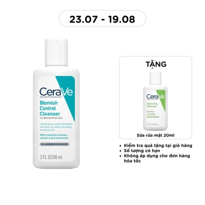CERAVE - Sữa Rửa Mặt Cerave Cho Da Dầu Mụn Blemish Control Cleanser 88ml image