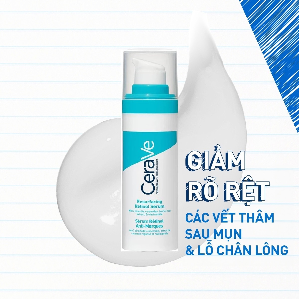 Dưỡng Chất Phục Hồi Da Cerave Resurfacing Retinol Serum 30ml