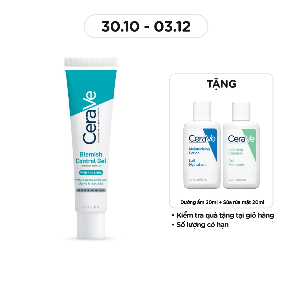 Gel Cerave Giảm Mụn Và Thâm Mụn Blemish Control Gel 40ml