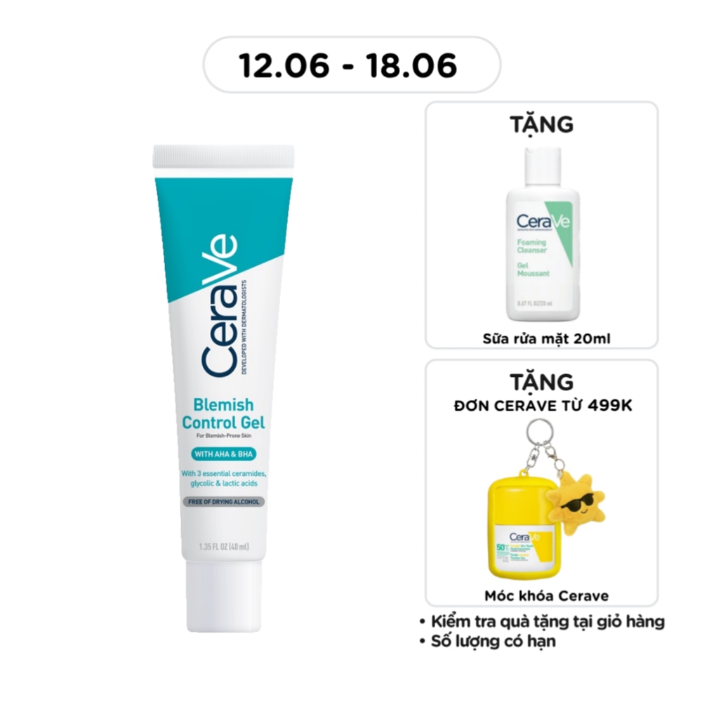 Gel Cerave Giảm Mụn Và Thâm Mụn Blemish Control Gel 40ml
