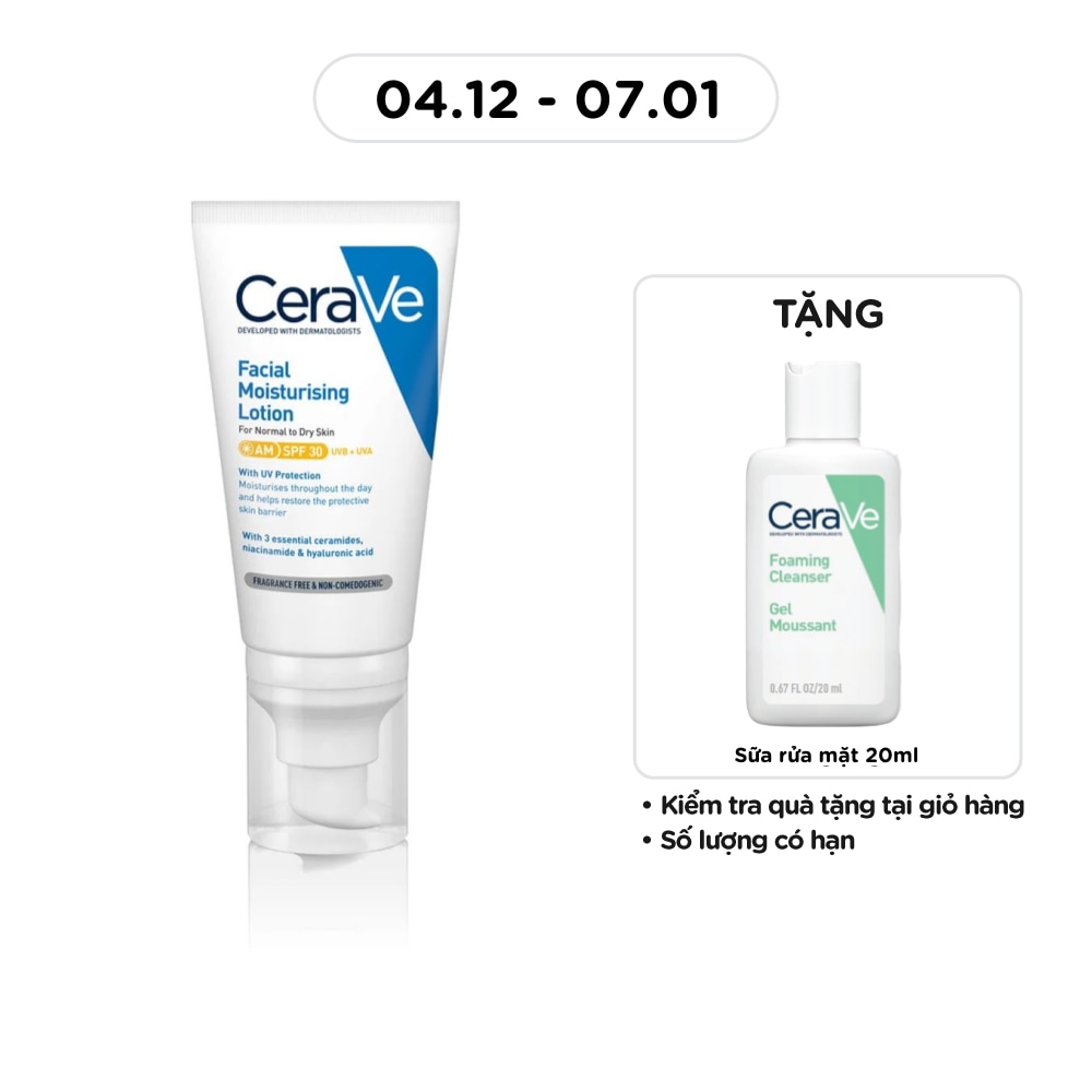Sữa Dưỡng Ẩm Ban Ngày Cerave Facial Moisturising Lotion AM SPF50 52ml