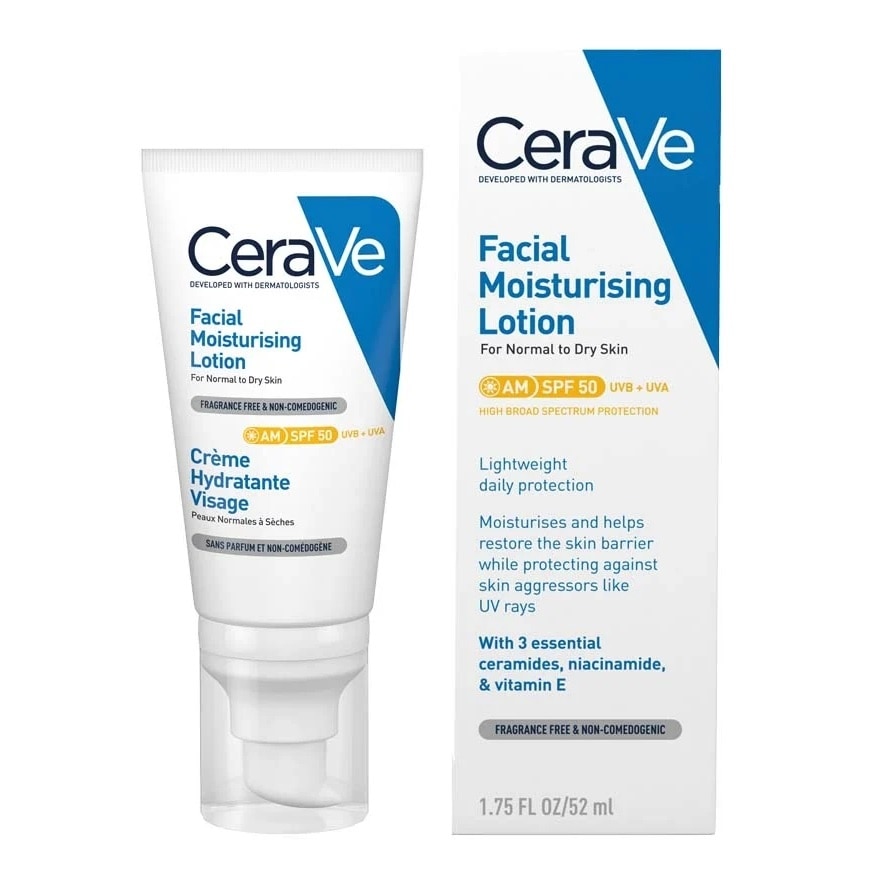 Sữa Dưỡng Ẩm Ban Ngày Cerave Facial Moisturising Lotion AM SPF50 52ml