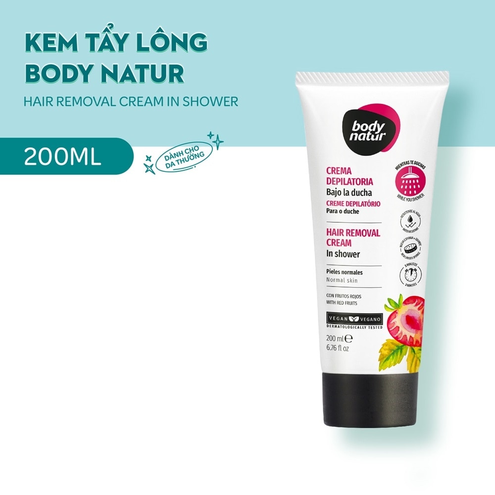 Kem Tẩy Lông Body Natur Hair Removal Cream In Shower 200ml