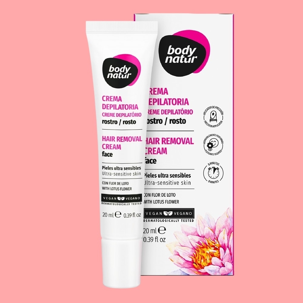 Kem Tẩy Lông Mặt Body Natur Hair Removal Cream Face Ultra-Sensitive Skin With Lotus Flower 20ml