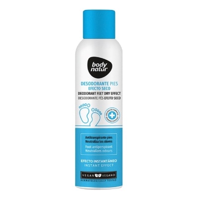 BODY NATUR Xịt Khử Mùi Chân Body Natur Deodorant Feet Dry Effect Foot Antiperspirant 150ml