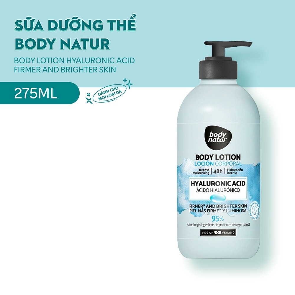 Sữa Dưỡng Thể Body Natur Body Lotion Hyaluronic Acid Firmer And Brighter Skin 275ml