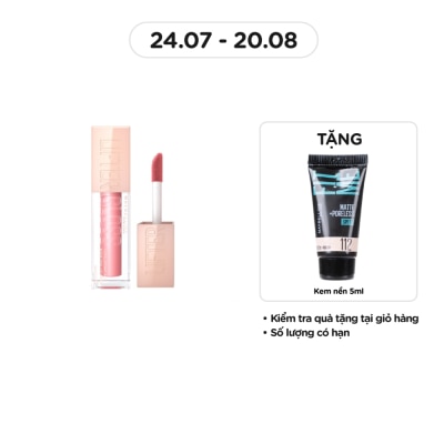 MAYBELLINE NEW YORK Son Bóng Maybelline Lifter Gloss - Lip Gloss 5.4ml .#004 Silk Hồng Nude Ánh Be