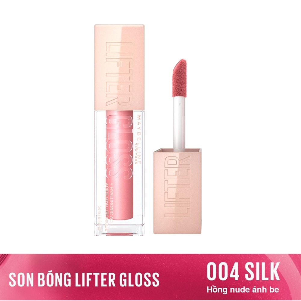 Son Bóng Maybelline Lifter Gloss - Lip Gloss 5.4ml .#004 Silk Hồng Nude Ánh Be
