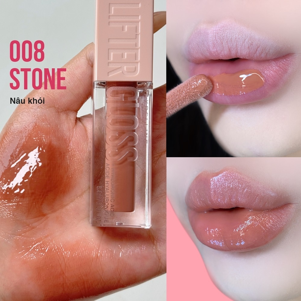 Son Bóng Maybelline Lifter Gloss - Lip Gloss 5.4ml .#008 Stone Nâu Khói