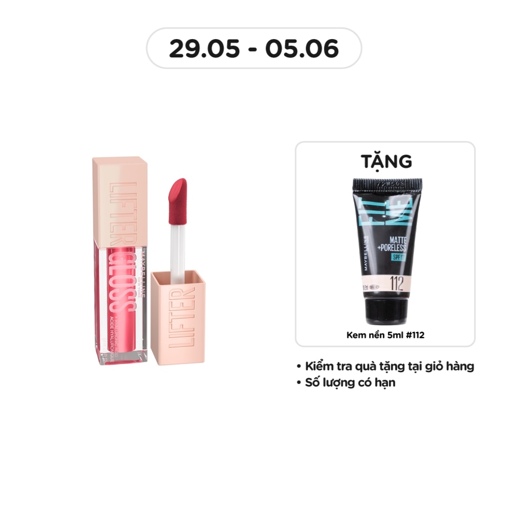 Son Bóng Maybelline Lifter Gloss - Lip Gloss 5.4ml .#014 Heat Đào Dâu Tan Chảy