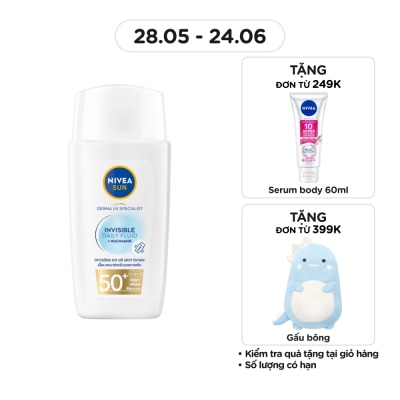 NIVEA - Kem Chống Nắng Nivea Sun Derma Invisible Daily Fluid SPF50+ 40ml