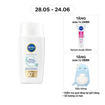 NIVEA - Kem Chống Nắng Nivea Sun Derma Blemish Control SPF50+ 40ml