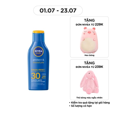 NIVEA Sữa Chống Nắng Toàn Thân Nivea Sun Protect&Moisture SPF30 UVA/UVB Body Lotion 125ml