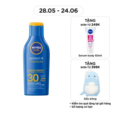 NIVEA - Sữa Chống Nắng Toàn Thân Nivea Sun Protect&Moisture SPF30 UVA/UVB Body Lotion 125ml