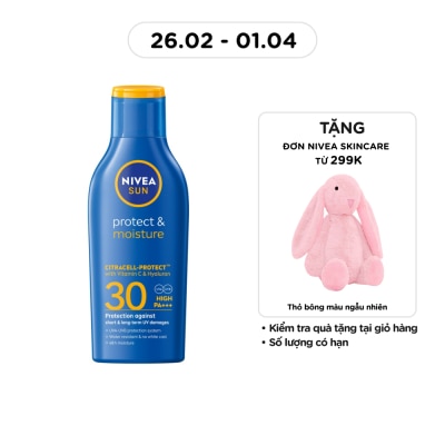 NIVEA Sữa Chống Nắng Toàn Thân Nivea Sun Protect&Moisture SPF30 UVA/UVB Body Lotion 125ml