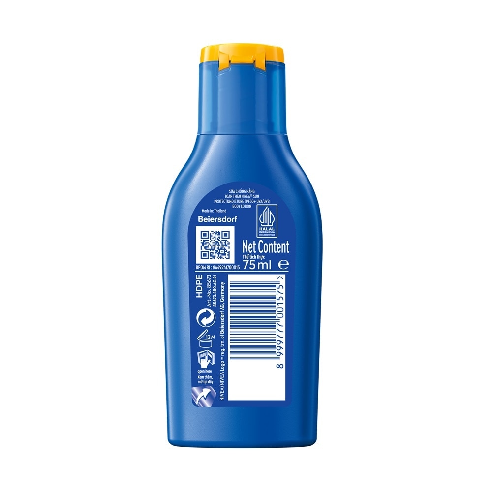 Sữa Chống Nắng Toàn Thân Nivea Sun Protect&Moisture SPF50+ UVA/UVB Body Lotion 75ml