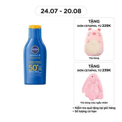 NIVEA Sữa Chống Nắng Toàn Thân Nivea Sun Protect&Moisture SPF50+ UVA/UVB Body Lotion 75ml