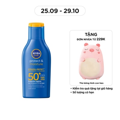 NIVEA Sữa Chống Nắng Toàn Thân Nivea Sun Protect&Moisture SPF50+ UVA/UVB Body Lotion 75ml