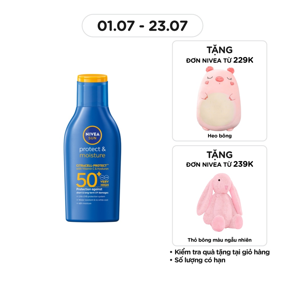 Sữa Chống Nắng Toàn Thân Nivea Sun Protect&Moisture SPF50+ UVA/UVB Body Lotion 75ml