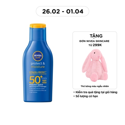 NIVEA Sữa Chống Nắng Toàn Thân Nivea Sun Protect&Moisture SPF50+ UVA/UVB Body Lotion 75ml
