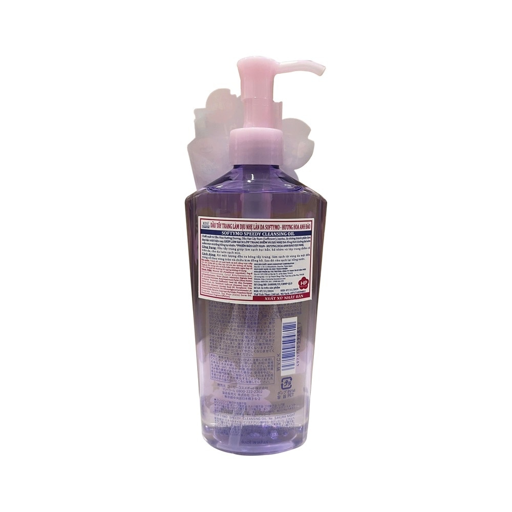 Dầu Tẩy Trang Kosé Softymo Hương Hoa Anh Đào Speedy Cleansing Oil 240ml