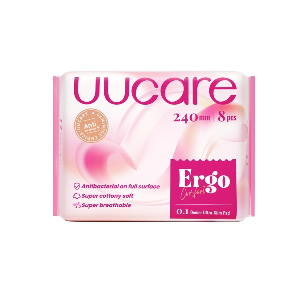UUcare Ergo Ultra Thin Sanitary Napkins Daytime 24cm 8 Pcs