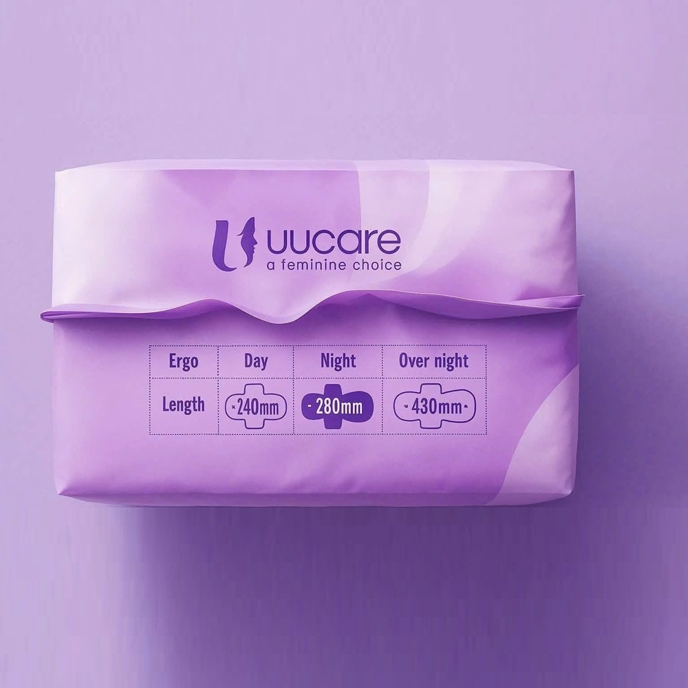 Băng Vệ Sinh Siêu Mỏng UUcare Ergo Loại Ngày Và Đêm 28cm 8 Miếng