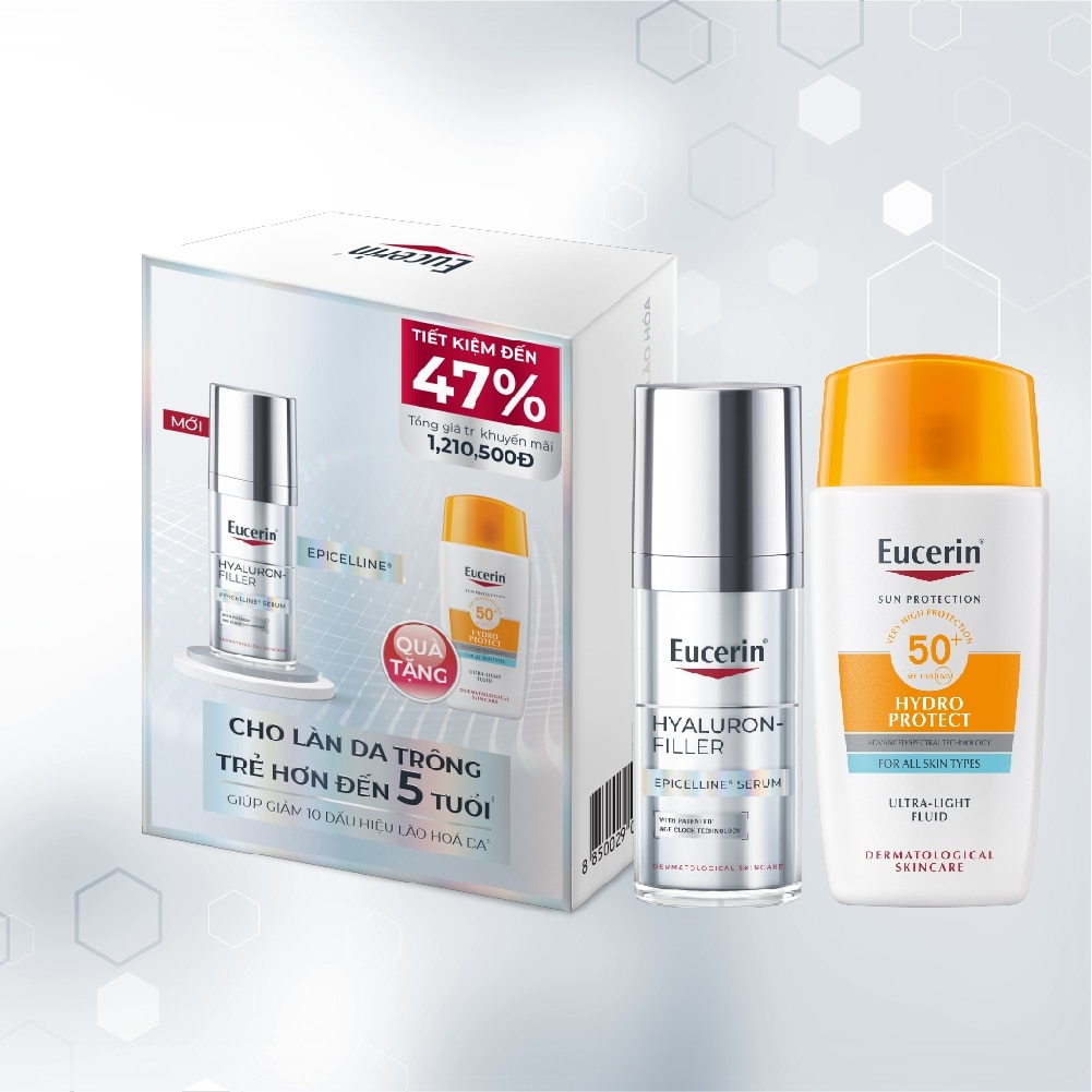 Eucerin Combo (Hyaluron-Filler Epicelline Serum 30ml + Sun Face Hydro Protect SPF50+ 50ml)