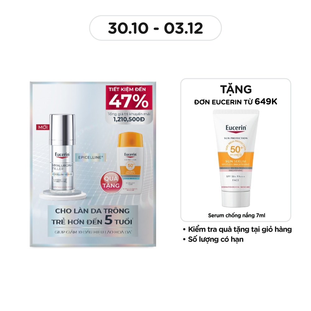 Combo (Hyaluron-Filler Epicelline Serum 30ml + Sun Face Hydro Protect SPF50+ 50ml)