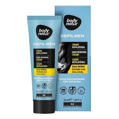 BODY NATUR Kem Tẩy Lông Vùng Kín Nam Giới Body Natur Depilmen Hair Removal Cream Intimate Area 50ml