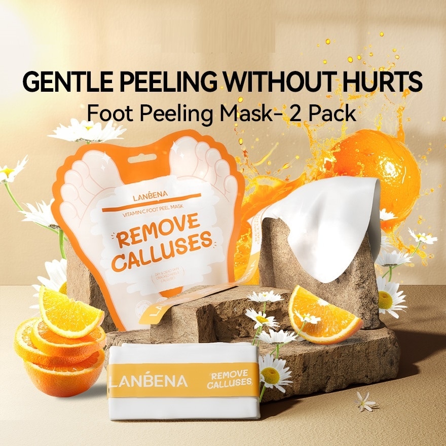 Mặt Nạ Chân Lanbena Làm Sáng Da Vitamin C Foot Peel Mask 1 Đôi