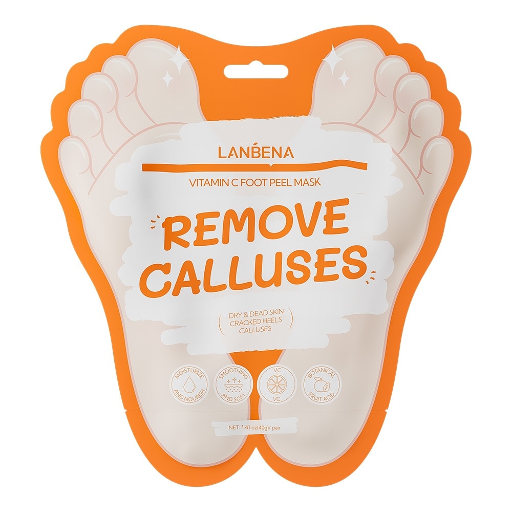 Mặt Nạ Chân Lanbena Làm Sáng Da Vitamin C Foot Peel Mask 1 Đôi