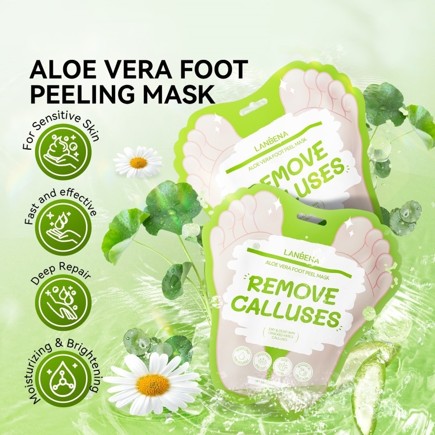 Mặt Nạ Chân Lanbena Dưỡng Ẩm Da Aloe Vera Foot Peel Mask 1 Đôi