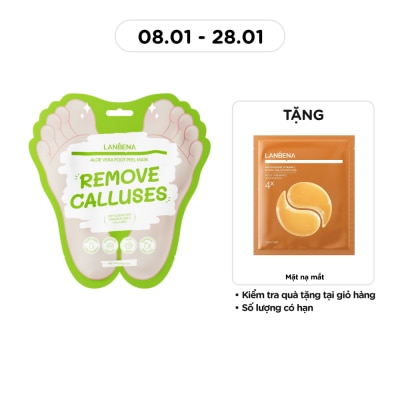 LANBENA Mặt Nạ Chân Lanbena Dưỡng Ẩm Da Aloe Vera Foot Peel Mask 1 Đôi