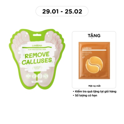 LANBENA Mặt Nạ Chân Lanbena Dưỡng Ẩm Da Aloe Vera Foot Peel Mask 1 Đôi