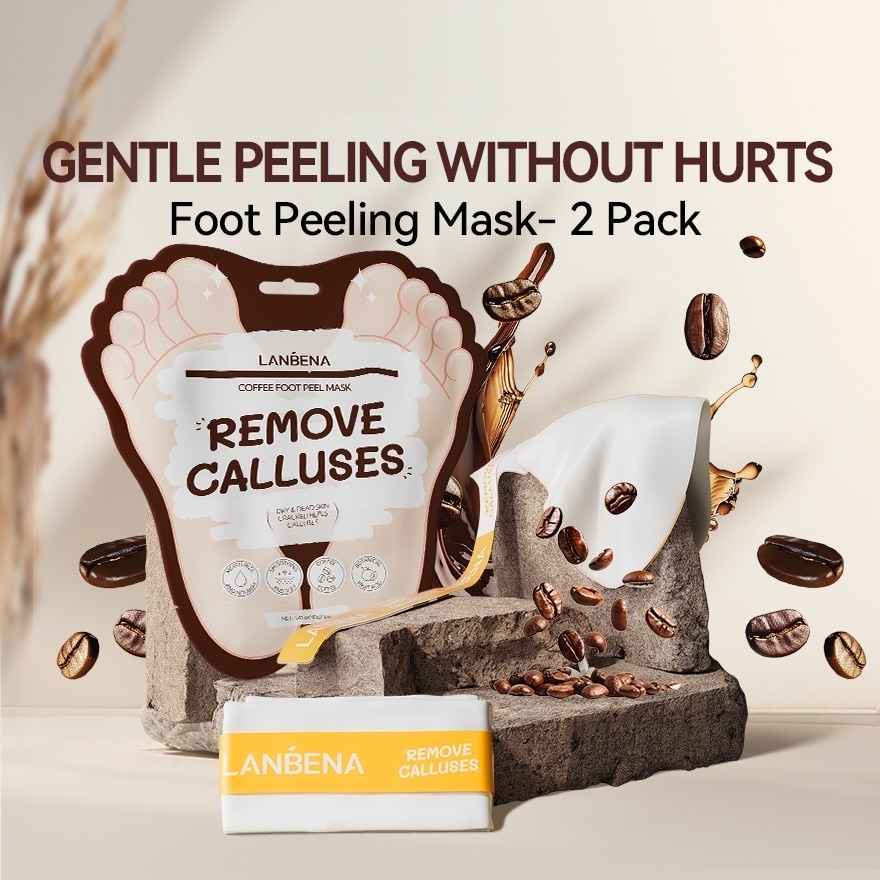 Mặt Nạ Chân Lanbena Hỗ Trợ Làm Sạch Da Chết Coffee Foot Peel Mask 1 Đôi