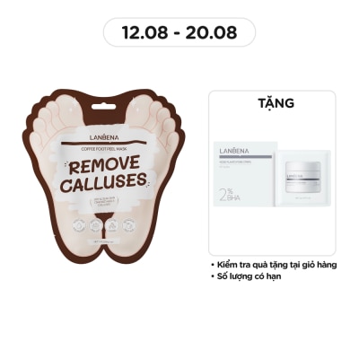 LANBENA Mặt Nạ Chân Lanbena Hỗ Trợ Làm Sạch Da Chết Coffee Foot Peel Mask 1 Đôi