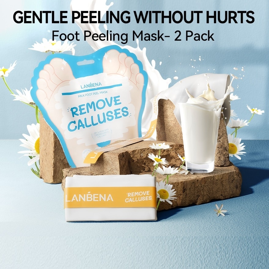 Mặt Nạ Chân Lanbena Dưỡng Trắng Da Milk Foot Peel Mask 1 Đôi