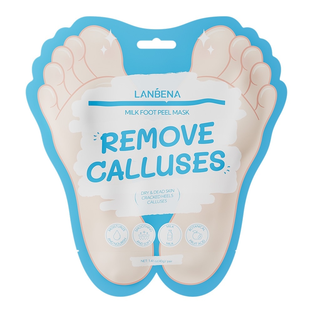 Mặt Nạ Chân Lanbena Dưỡng Trắng Da Milk Foot Peel Mask 1 Đôi