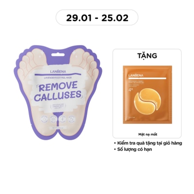 LANBENA Mặt Nạ Chân Lanbena Làm Mờ Nếp Nhăn Lavender Foot Peel Mask 1 Đôi