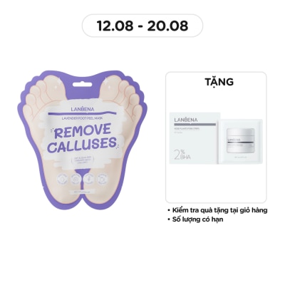 LANBENA Mặt Nạ Chân Lanbena Làm Mờ Nếp Nhăn Lavender Foot Peel Mask 1 Đôi