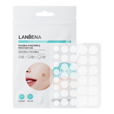 LANBENA Miếng Dán Mụn Ban Ngày Lanbena Invisible Acne Pimple Patch Day Use 34Pcs