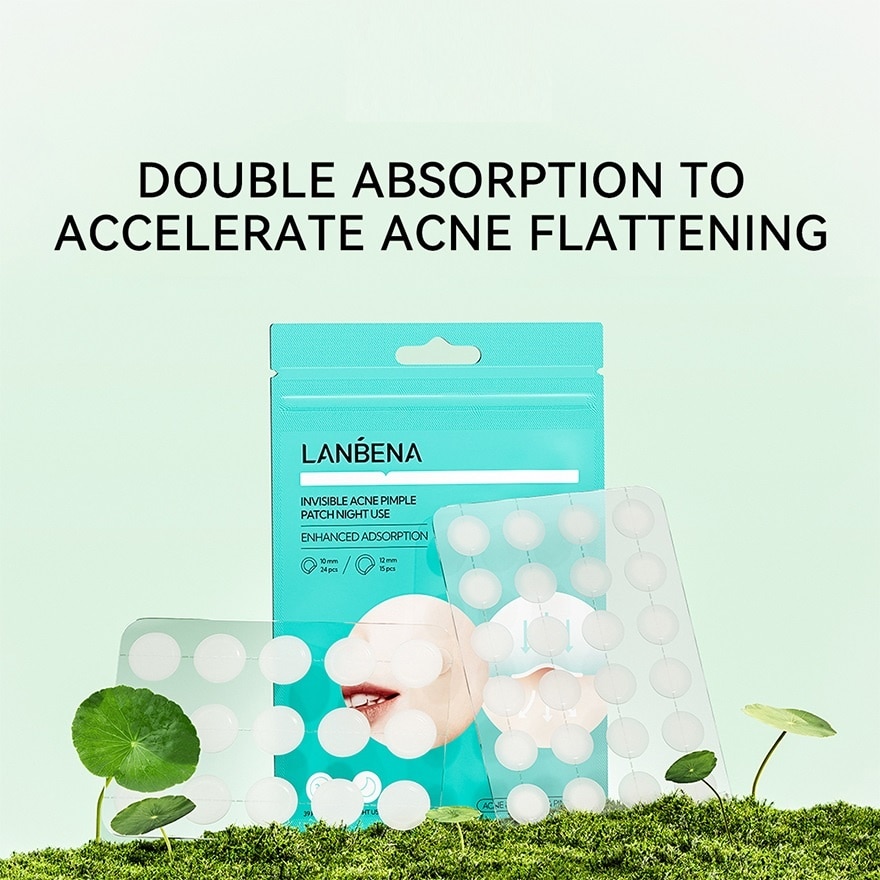 Miếng Dán Mụn Ban Đêm Lanbena Invisible Acne Pimple Patch Night Use 39Pcs